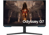 Samsung Odyssey G7 28" 4K UHD 144Hz IPS Gaming Smart Monitor With Speaker, 1ms Response Time, G-Sync Compatible, 1 Bn Colors, HDR10+ Gaming, Wi-Fi & Bluetooth, USB Hub 3.0, ETH / 2XHDMI / DP, Black